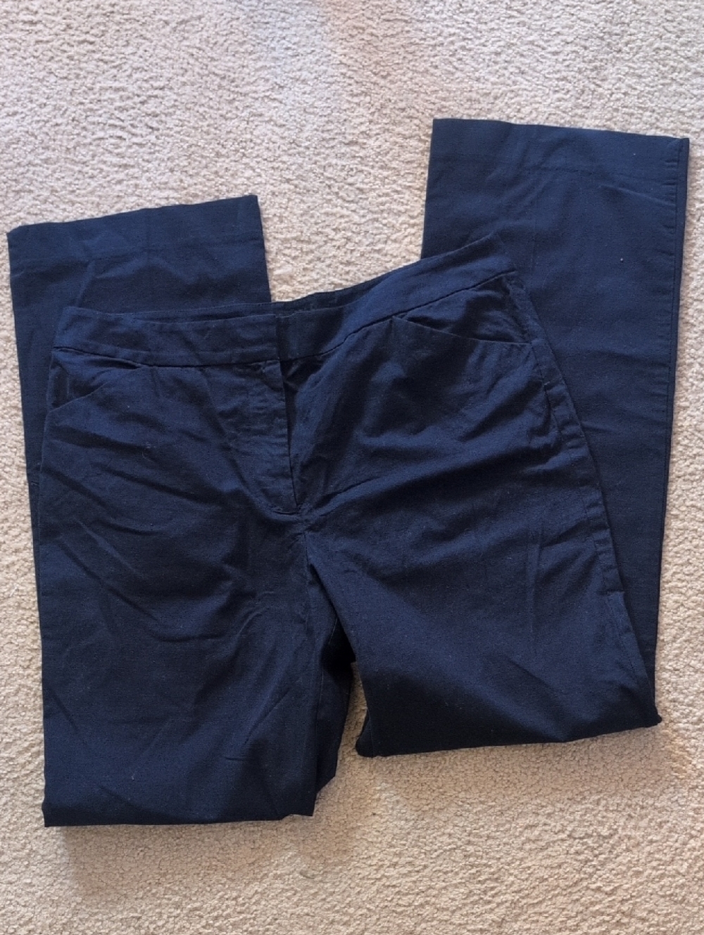 Talbots Women's Straight Leg Pants in Navy Blue